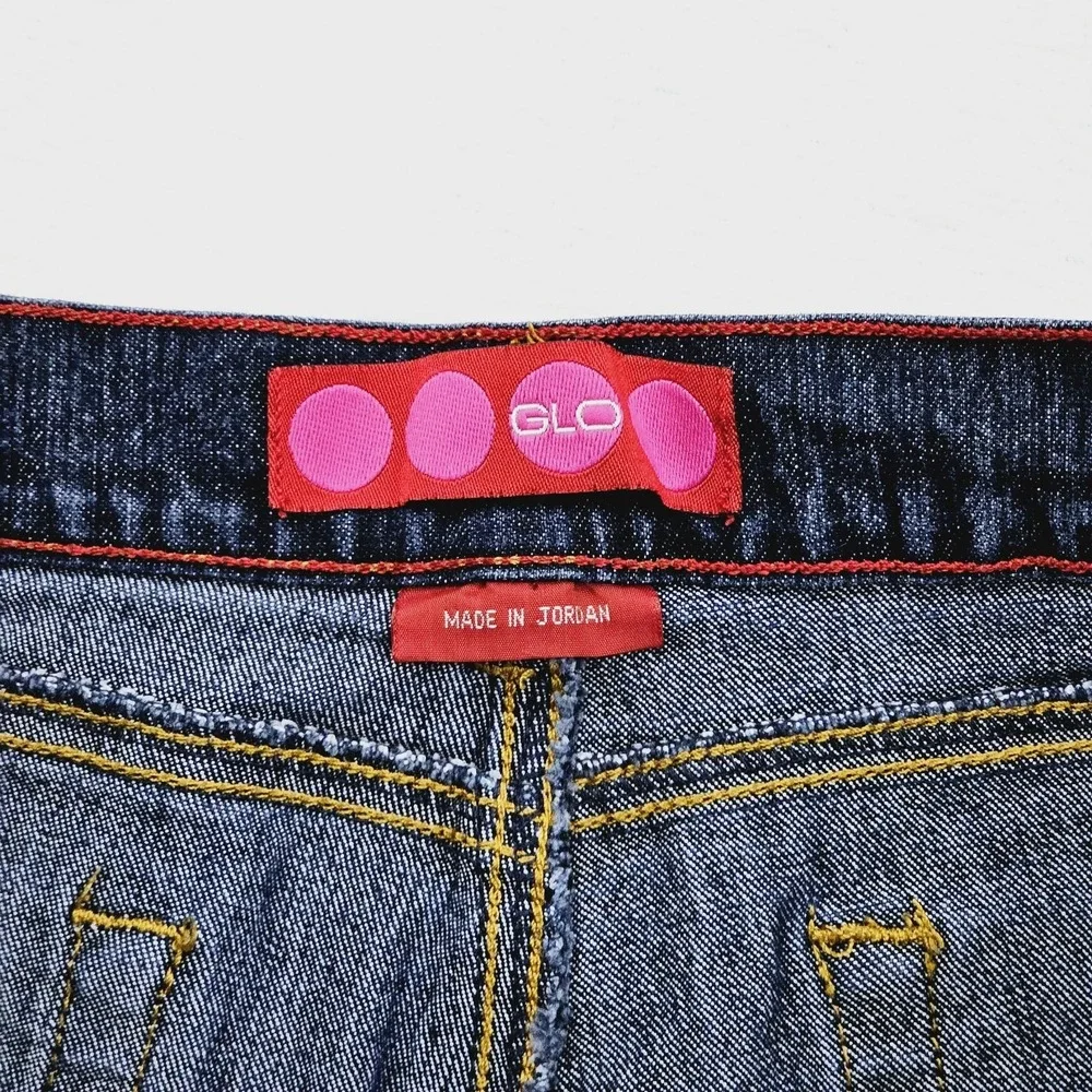 Glo Womens 15 Bell Bottom Flare Jeans‎ Junior Denim Blue Y2K Americana